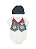 First Impressions 100% Cotton White Short Sleeve Onesie Size 3-6 mo - photo 1
