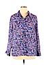 Venezia Jeans Clothing Co. 100% Polyester Purple Long Sleeve Button-Down Shirt Size 14 - 16 - photo 1