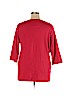 Quacker Factory 100% Cotton Red 3/4 Sleeve Top Size 1X - photo 2