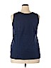 Woman Within 100% Cotton Blue Sleeveless Top Size 18 (L) - photo 2