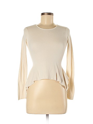 BCBGMAXAZRIA Long Sleeve Silk Top (view 1)
