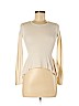 BCBGMAXAZRIA Ivory Long Sleeve Silk Top Size XXS - photo 1