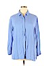North Style 100% Rayon Blue Long Sleeve Button-Down Shirt Size XL - photo 1
