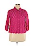 Liz Claiborne 100% Cotton Pink 3/4 Sleeve Blouse Size 14 - photo 1