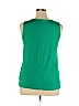 Dana Buchman 100% Polyester Green Sleeveless Blouse Size XL - photo 2