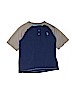 U.S. Polo Assn. 100% Cotton Color Block Blue Short Sleeve Henley Size 14 - 16 - photo 1