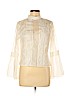 White House Black Market Ivory Long Sleeve Blouse Size 8 (petite) - photo 1