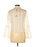 White House Black Market Ivory Long Sleeve Blouse Size 8 (petite) - photo 2
