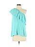 Mossimo Supply Co. 100% Rayon Blue Short Sleeve Blouse Size S - photo 1
