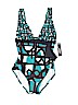 DKNY Teal One Piece Swimsuit Size 4 - photo 1