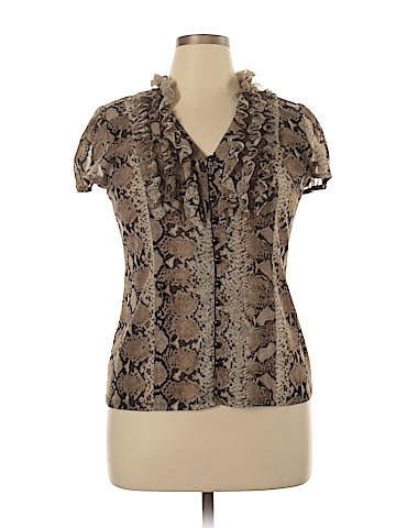 INC International Concepts Short Sleeve Blouse (view 1)