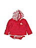 Two Feet Ahead 100% Cotton Stripes Red Pullover Hoodie Size Newborn - photo 1