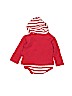 Two Feet Ahead 100% Cotton Stripes Red Pullover Hoodie Size Newborn - photo 2