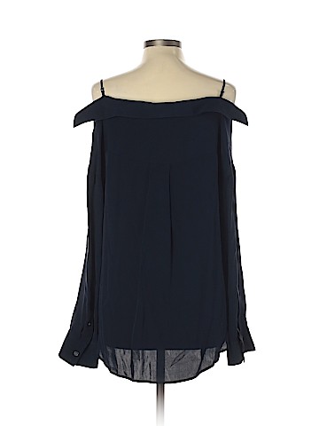 Theory Long Sleeve Silk Top (view 2)