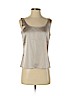 St. John Tan Sleeveless Silk Top Size S - photo 1