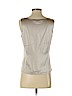 St. John Tan Sleeveless Silk Top Size S - photo 2
