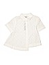 Habitual Girl 100% Cotton White Short Sleeve Button-Down Shirt Size 10 - photo 1