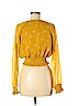 Blue Rain 100% Polyester Yellow Long Sleeve Blouse Size S - photo 2