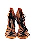 10 Crosby Derek Lam 100% Leather Brown Heels Size 8 1/2 - photo 2