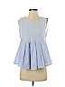 Romeo & Juliet Couture 100% Cotton Blue Sleeveless Blouse Size S - photo 1