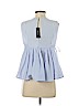 Romeo & Juliet Couture 100% Cotton Blue Sleeveless Blouse Size S - photo 2
