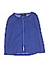 Iz Byer Solid Blue Long Sleeve Top Size 10 - 12 - photo 1