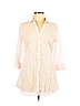 Forever 21 100% Cotton Pink 3/4 Sleeve Button-Down Shirt Size M - photo 1