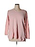 Karen Scott 100% Cotton Pink Pullover Sweater Size 1X - photo 1