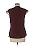 St. John 100% Silk Burgundy Short Sleeve Silk Top Size 6 - photo 2