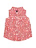 Baby Gap 100% Cotton Checkered-gingham Stars Red Sleeveless Blouse Size 4 - photo 1