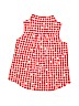 Baby Gap 100% Cotton Checkered-gingham Stars Red Sleeveless Blouse Size 4 - photo 2
