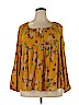 Old Navy 100% Rayon Yellow Long Sleeve Blouse Size XXL - photo 1