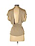 Tracy Reese 100% Viscose Tan Short Sleeve Top Size S - photo 2