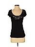 BCBGMAXAZRIA Black Short Sleeve Top Size S - photo 1