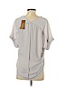 Lush 100% Polyester Gray Short Sleeve Blouse Size XS - photo 2