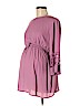 OCTAVIA Maternity 100% Polyester Purple Long Sleeve Blouse Size M - photo 1