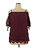 No Boundaries 100% Polyester Burgundy Short Sleeve Blouse Size XL - photo 1