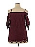 No Boundaries 100% Polyester Burgundy Short Sleeve Blouse Size XL - photo 2