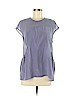 Madewell 100% Polyester Purple Short Sleeve Blouse Size M - photo 1
