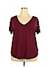 Assorted Brands Burgundy Short Sleeve Top Size 3X - photo 1