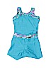 Reflectionz Blue One Piece Swimsuit Size 8 - photo 1
