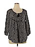 Mossimo Supply Co. 100% Rayon Black Long Sleeve Blouse Size XL - photo 1