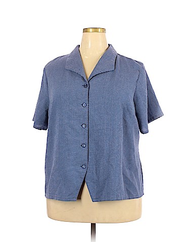 Kathie Lee Short Sleeve Button-Down Shirt (view 1)