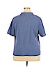Kathie Lee Blue Short Sleeve Button-Down Shirt Size 18 - 20 - photo 2