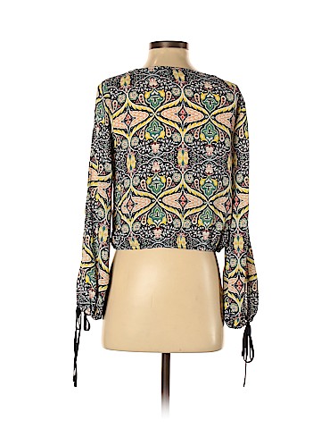 Aqua Long Sleeve Blouse (view 2)