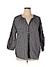 Old Navy 100% Cotton Gray Long Sleeve Blouse Size XL - photo 1
