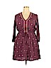 Xhilaration 100% Rayon Purple Casual Dress Size XXL - photo 1