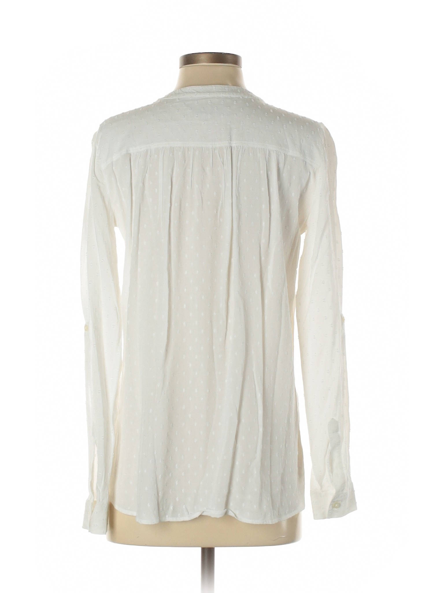 Ann Taylor LOFT Women White Long Sleeve Blouse XS | eBay