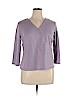 J.jill Purple 3/4 Sleeve Top Size XL - photo 1