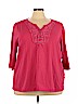 Catherines Pink 3/4 Sleeve Blouse Size 3X - photo 1